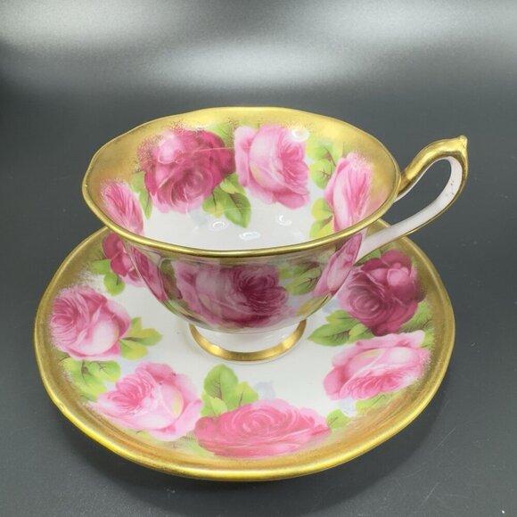 Royal Albert Old English Rose Bone China England Tea Cup and Saucer Porcelain - Picture 12 of 13
